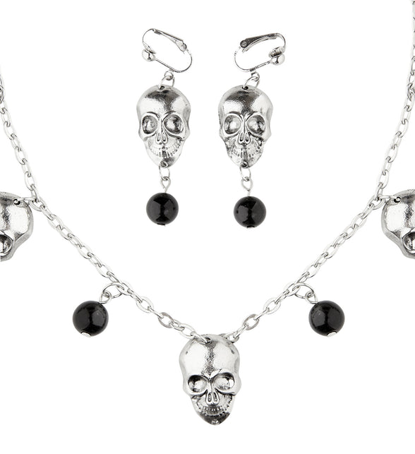 Widmann SRL Schedel ketting met oorbellen