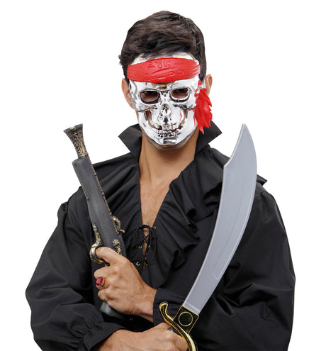 Widmann SRL schedelmasker piraat zilver