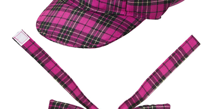 Widmann SRL Schotse pet tartan met strik ruit roze