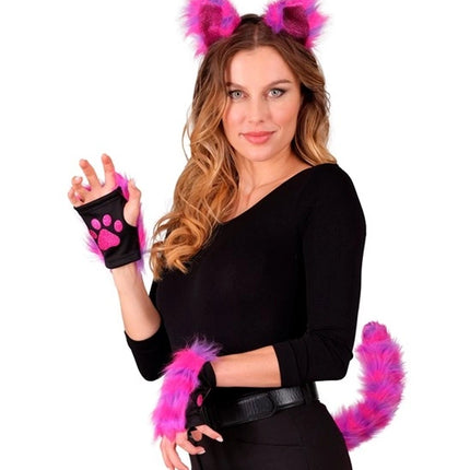 Widmann SRL Set cosplay kat neon roze Daan