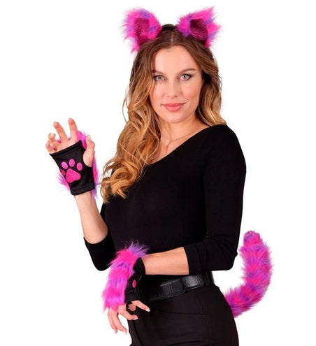 Widmann SRL Set cosplay kat neon roze Daan