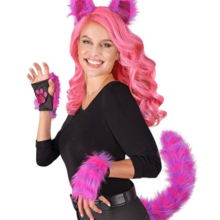 Widmann SRL Set cosplay kat neon roze Daan