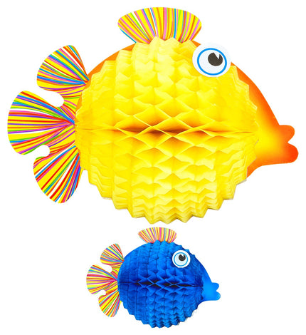 Widmann SRL Set met 2 honinggraat lampions tropische vis