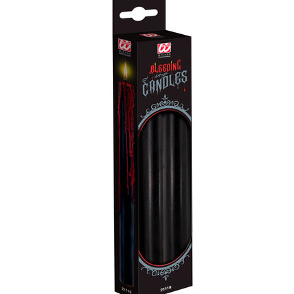 Widmann SRL Set van 2 zwarte bloedende kaarsen