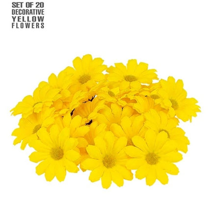Widmann SRL Set van 20 decoratieve gele bloemen Milan