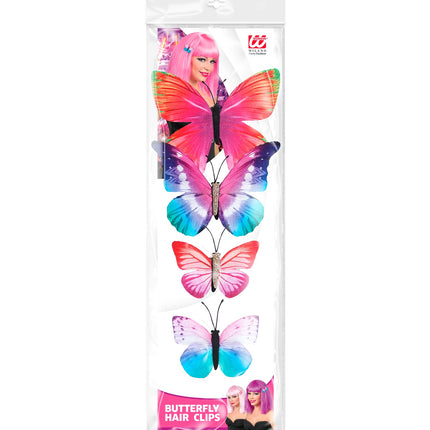 Widmann SRL Set van 4 vlinder haarclips