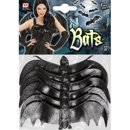 Widmann SRL Set van 6 vleermuizen 13,5cm