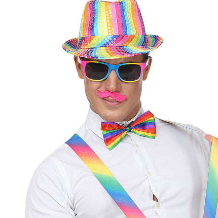 Widmann SRL Set vijf gekleurde snorren