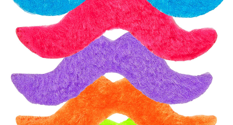 Widmann SRL Set vijf gekleurde snorren