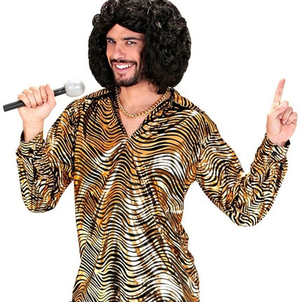 Widmann SRL Shirt disco fever goud heren