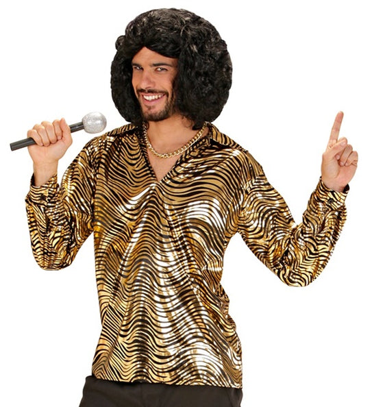 Widmann SRL Shirt disco fever goud heren
