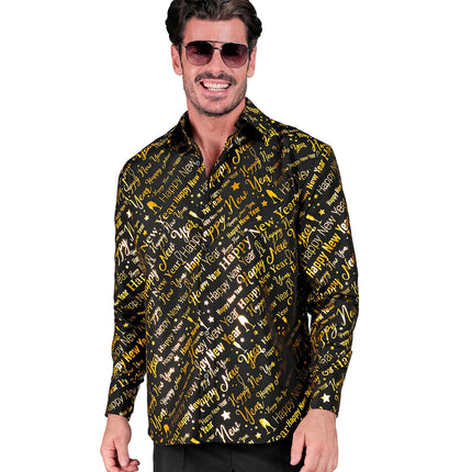 Widmann SRL Shirt happy new year gold