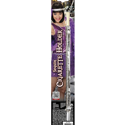 Widmann SRL Sigarettenhouder zilver pailletten