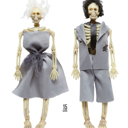 Widmann SRL Skelet bruidspaar gekleed decoratie