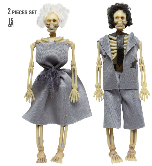 Widmann SRL Skelet bruidspaar gekleed decoratie
