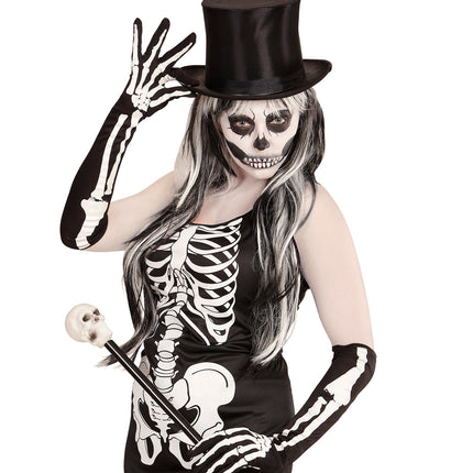 Widmann SRL Skelet handschoenen extra lang 50cm