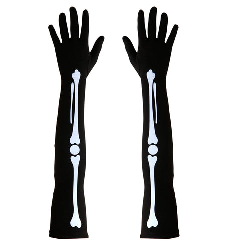 Widmann SRL Skelet handschoenen met botten lang