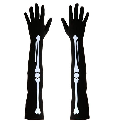 Widmann SRL Skelet handschoenen met botten lang