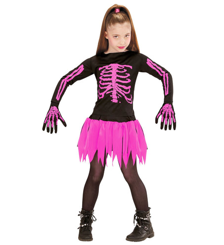 Widmann SRL Skelet jurkje roze kind Ballerina
