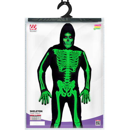 Widmann SRL Skelet kostuum volwassenen groen