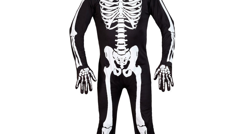 Widmann SRL Skelet kostuum volwassenen zwart/wit