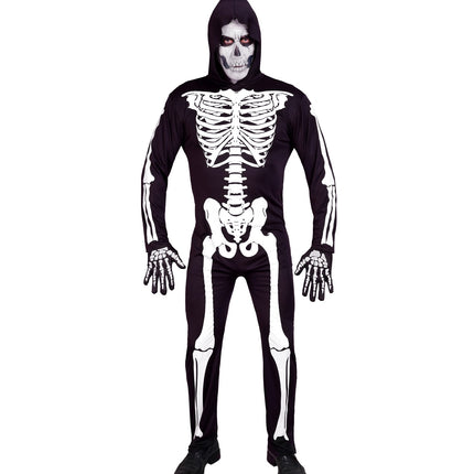 Widmann SRL Skelet kostuum volwassenen zwart/wit