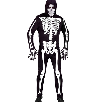 Widmann SRL Skelet kostuum volwassenen zwart/wit