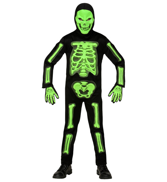 Widmann SRL Skelet pak 3D groen kinderen