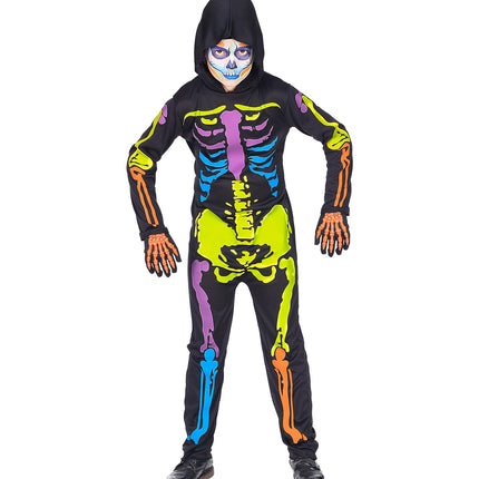 Widmann SRL Skelet pak kleurrijk kinderen