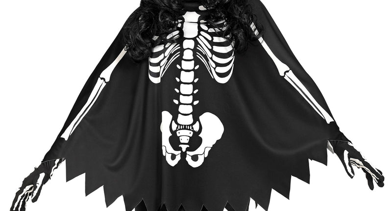 Widmann SRL Skelet poncho halloween volwassenen