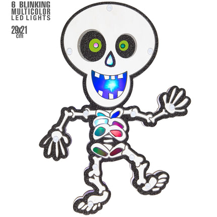 Widmann SRL Skelet wanddecoratie met lichtjes