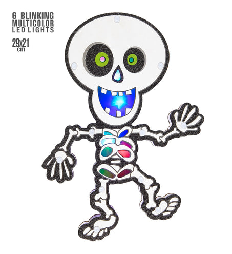 Widmann SRL Skelet wanddecoratie met lichtjes