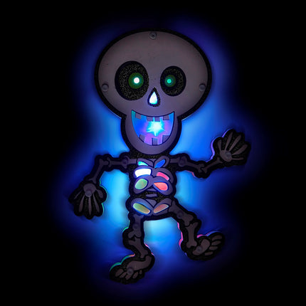 Widmann SRL Skelet wanddecoratie met lichtjes