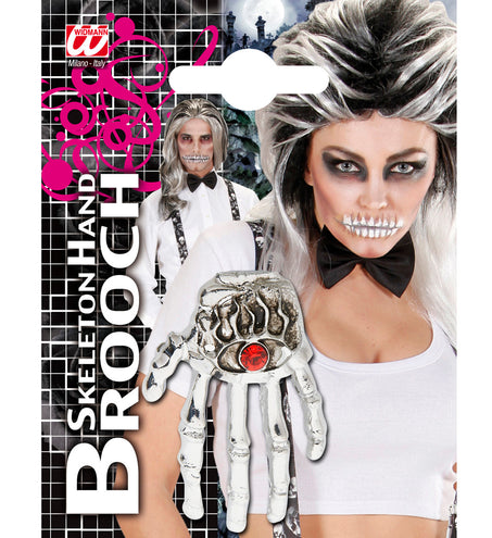 Widmann SRL Skelethand broche sieraden met robijn