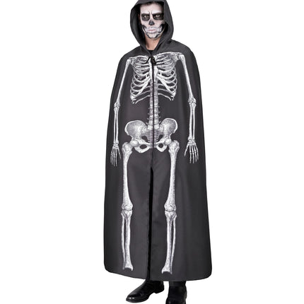 Widmann SRL Skeleton cape met capuchon zwart