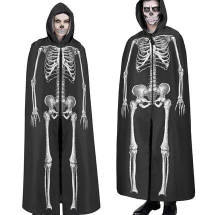 Widmann SRL Skeleton cape met capuchon zwart