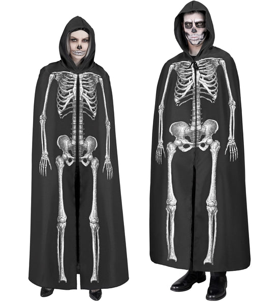 Widmann SRL Skeleton cape met capuchon zwart