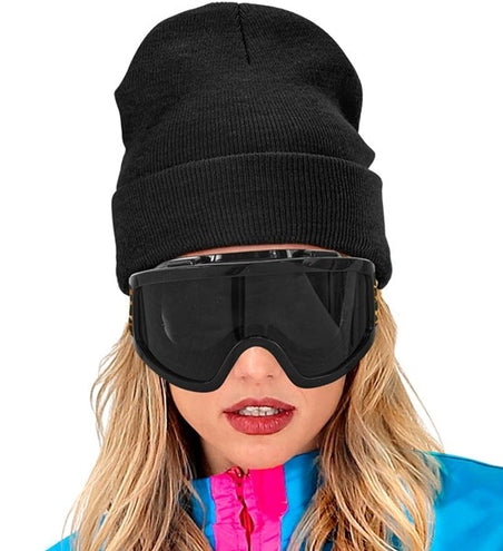 Widmann SRL Ski-bril 80's zwart luipaardprint Jesse