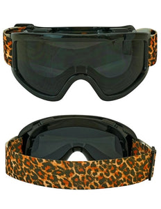 Widmann SRL Ski-bril 80's zwart luipaardprint Jesse