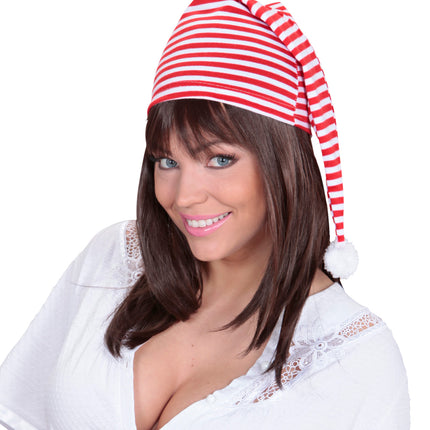 Widmann SRL slaapmuts rood-wit