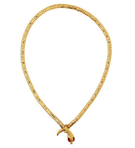 Widmann SRL Slangen halsketting met rode oogjes