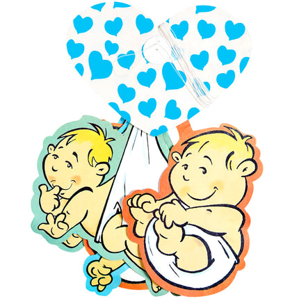 Widmann SRL Slinger met blauwe hartjes voor geboorte