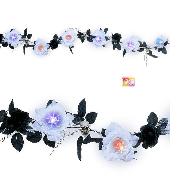 Widmann SRL Slinger met witte rozen en schedels