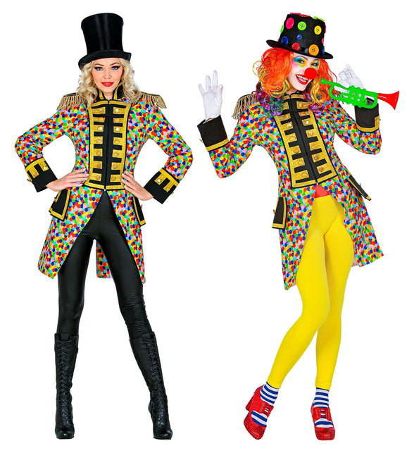 Widmann SRL Slipjas Clown carnaval meerkleurig dames