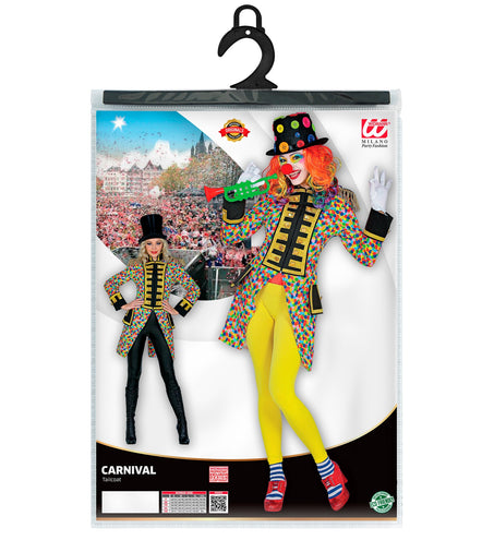 Widmann SRL Slipjas Clown carnaval meerkleurig dames