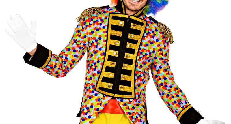 Widmann SRL Slipjas Clown carnaval meerkleurig heren
