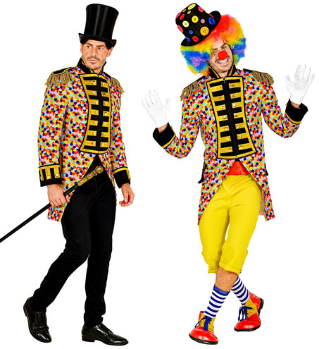 Widmann SRL Slipjas Clown carnaval meerkleurig heren