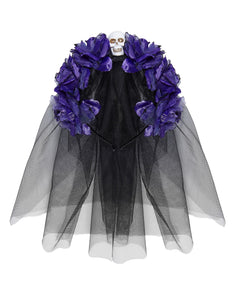 Widmann SRL Sluier met paarse rozen voor Halloween