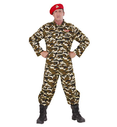 Widmann SRL Soldaat kostuum Leger pak Bart heren