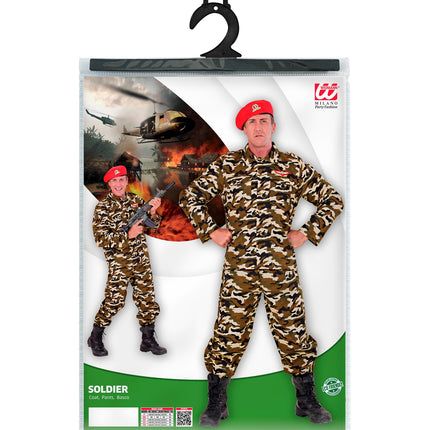Widmann SRL Soldaat kostuum Leger pak Bart heren